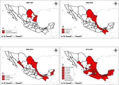Update on the Dispersal of Aedes albopictus in Mexico: 1988–2021